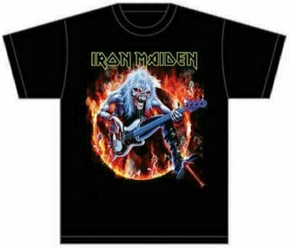 T-Shirt Iron Maiden T-Shirt Fear Live Flames Schwarz L - 1