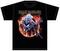 Camiseta de manga corta Iron Maiden Camiseta de manga corta Fear Live Flames Negro L