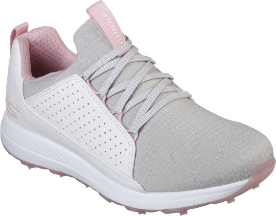 Ženske cipele za golf Skechers GO GOLF Max - Mojo White/Grey/Pink 38