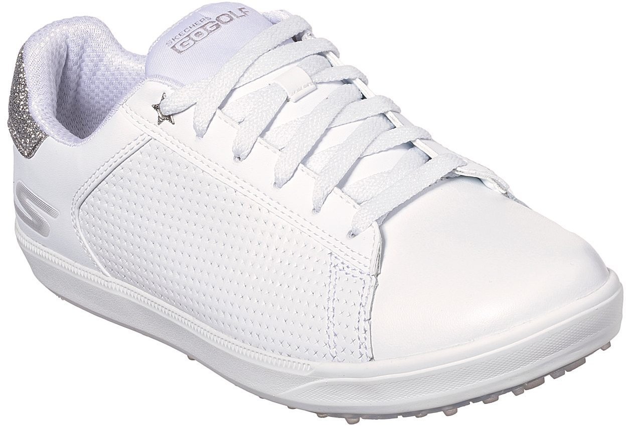 Chaussures de golf pour femmes Skechers GO GOLF Drive Blanc-Argent 36,5