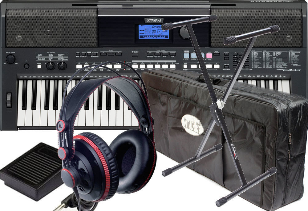 Keyboard med berøringsrespons Yamaha PSR E433 Deluxe SET