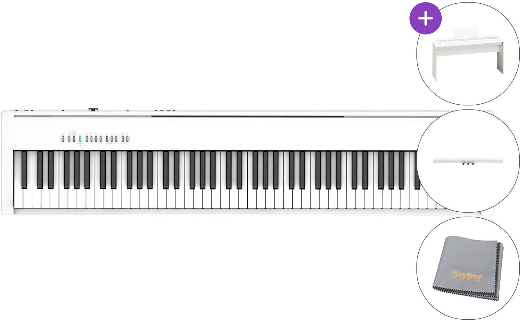 Digital Stage Piano Roland FP 30X WH SET 2 Digital Stage Piano White