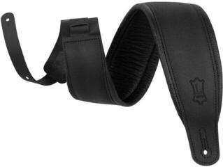Guitar strap Levy's Amped Leather Matte Black Guitar strap
