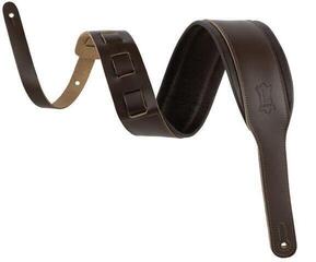 Guitar strap Levy's Amped Leather Dark Brown Guitar strap