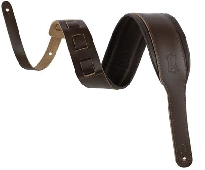 Guitar strap Levy's Amped Leather Dark Brown Guitar strap - 1