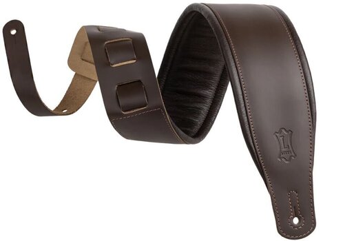 Guitar strap Levy's Amped Leather Dark Brown Guitar strap - 1