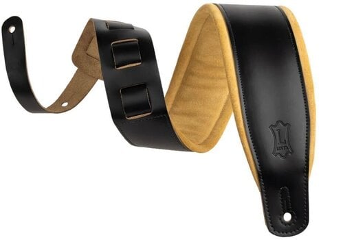 Guitar strap Levy's Amped Leather Black/Suede Guitar strap - 1
