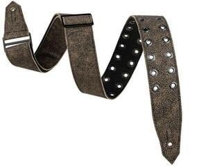 Guitar strap Levy's Rebel Leather Black/Eyelet Guitar strap