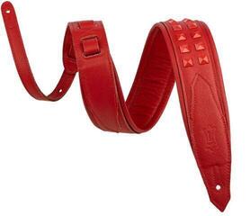 Guitar strap Levy's Rebel Leather Red/Red Guitar strap