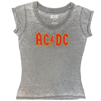 T-Shirt AC/DC Burnout Logo Charcoal Grey M Damen T-Shirt - 1