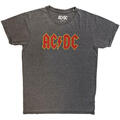 AC/DC Burnout Logo Charcoal Grey L Camiseta de manga corta