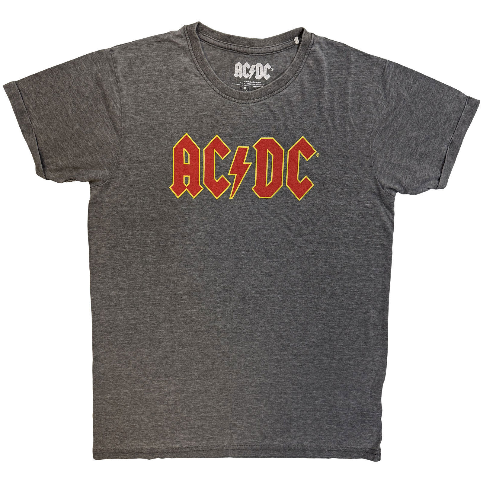 T-Shirt AC/DC Burnout Logo Charcoal Grey 2XL T-Shirt