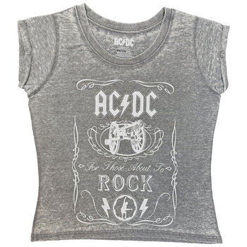 T-Shirt AC/DC Cannon Swig Charcoal Grey M Ladies T-Shirt - 1