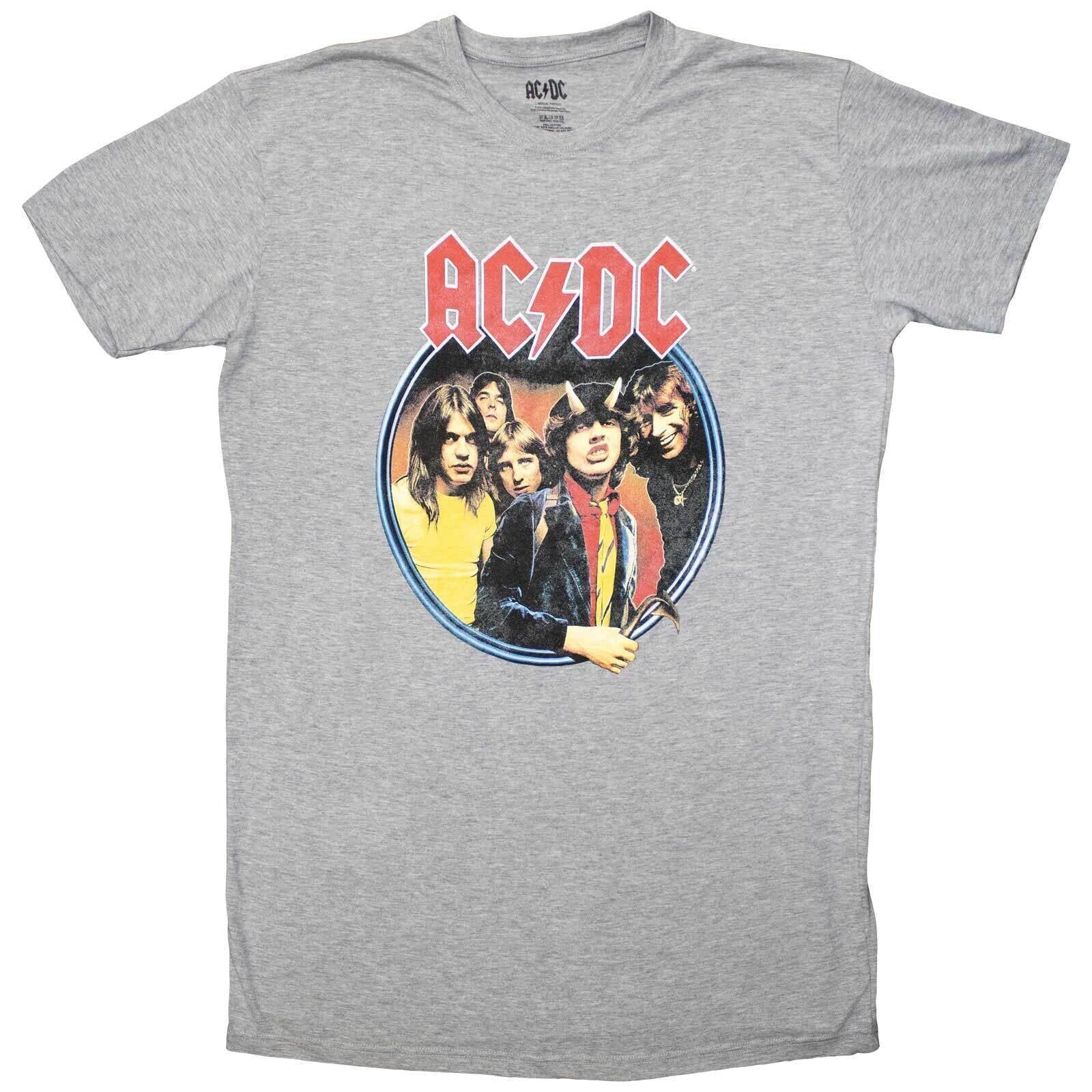 T-shirt AC/DC Highway To Hell Circle Grey XL Feminino T-shirt