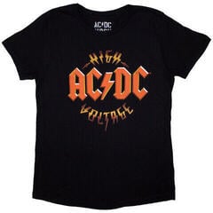 Skjorte AC/DC High Voltage RnR Black L Dame Skjorte