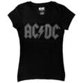 AC/DC Logo Embellished Black S Feminino T-shirt