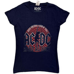 T-shirt AC/DC Hard As Rock Navy Blue M Feminino T-shirt