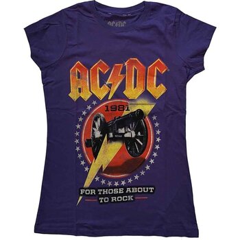 Tricou AC/DC For Those About To Rock '81 Purple S Damă Tricou - 1