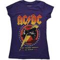 AC/DC For Those About To Rock '81 Purple L Ladies T-Shirt