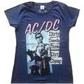 AC/DC Vintage DDDDC Navy Blue L Ladies T-Shirt