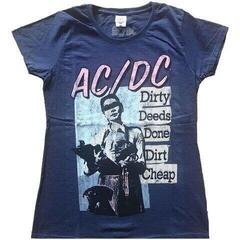 T-Shirt AC/DC Vintage DDDDC Navy Blue 2XL Ladies T-Shirt
