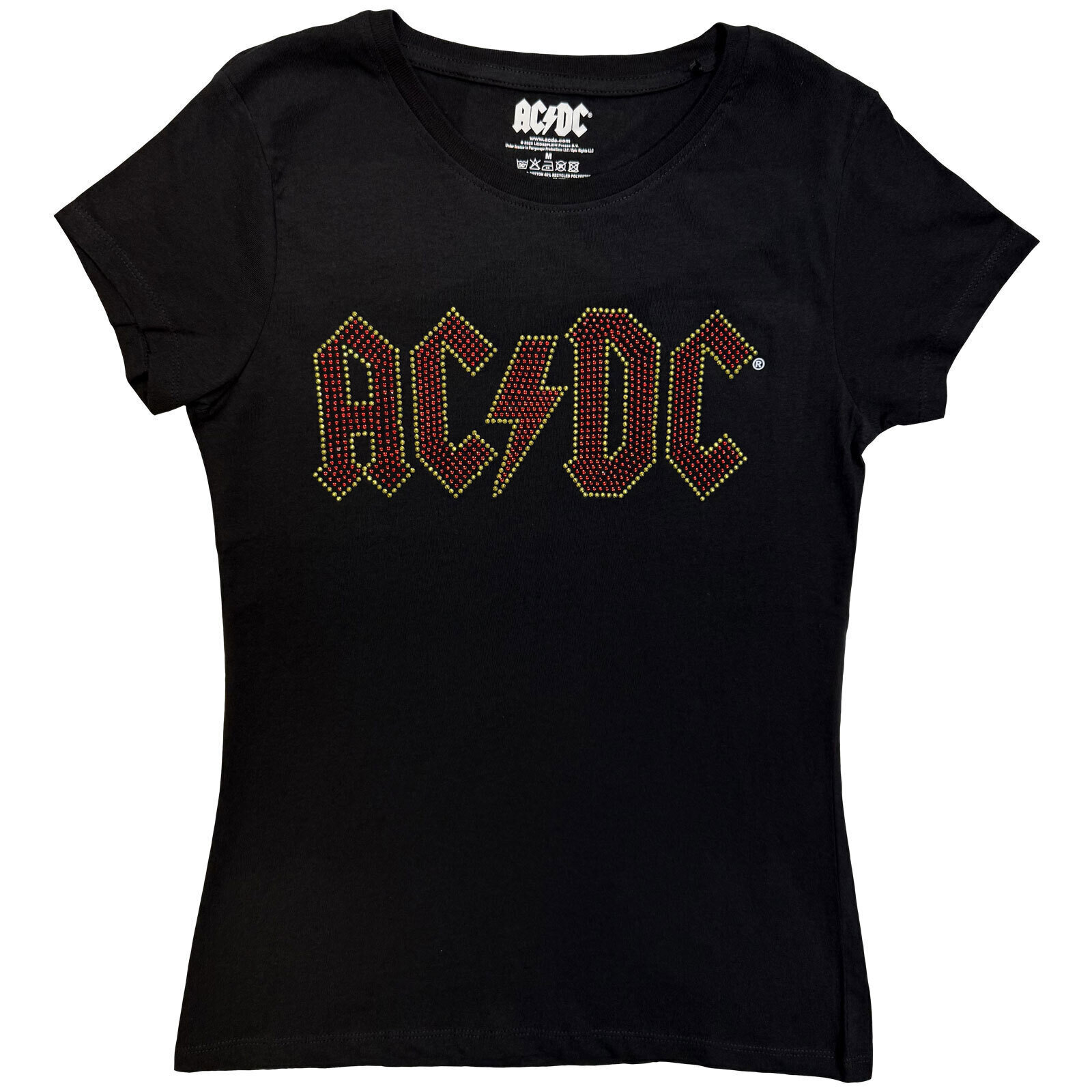 T-skjorte AC/DC Full Colour Logo Black M Ladies T-skjorte