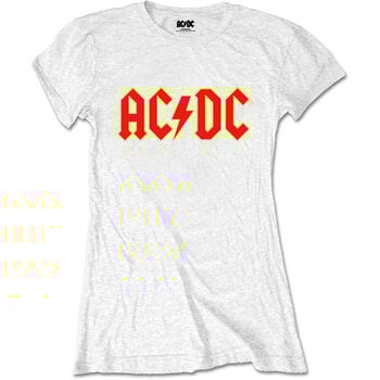 T-shirt AC/DC Logo White XL Feminino T-shirt - 1
