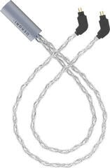 Kabel za slušalice Dekoni Audio Ensemble USB-C Silver 52" Braided 2-Pin IEM Kabel za slušalice