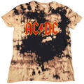 AC/DC Logo Wash Dip Dye Tan And Black M Marškinėliai