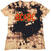 Tricou AC/DC Logo Wash Dip Dye Tan And Black XL Tricou