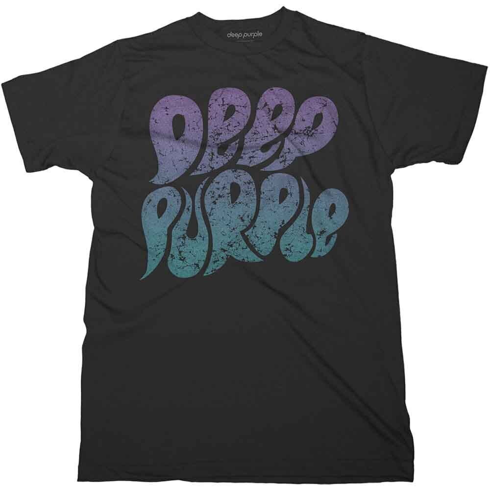T-Shirt Deep Purple Bubble Logo Black XL T-Shirt