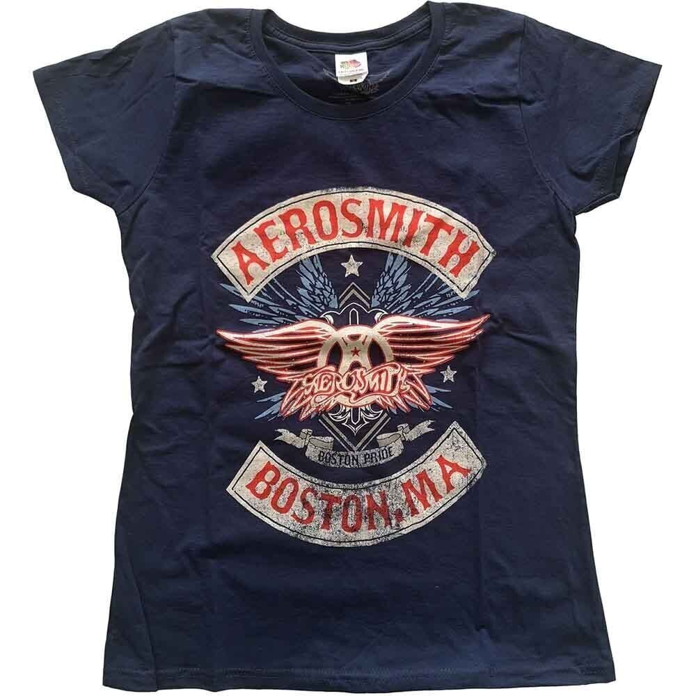 T-shirt Aerosmith Boston Pride Navy Blue S Femme T-shirt