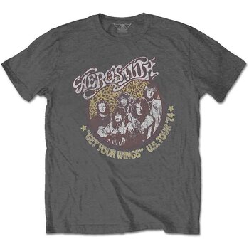 T-shirt Aerosmith Cheetah Print Charcoal Grey XL T-shirt - 1