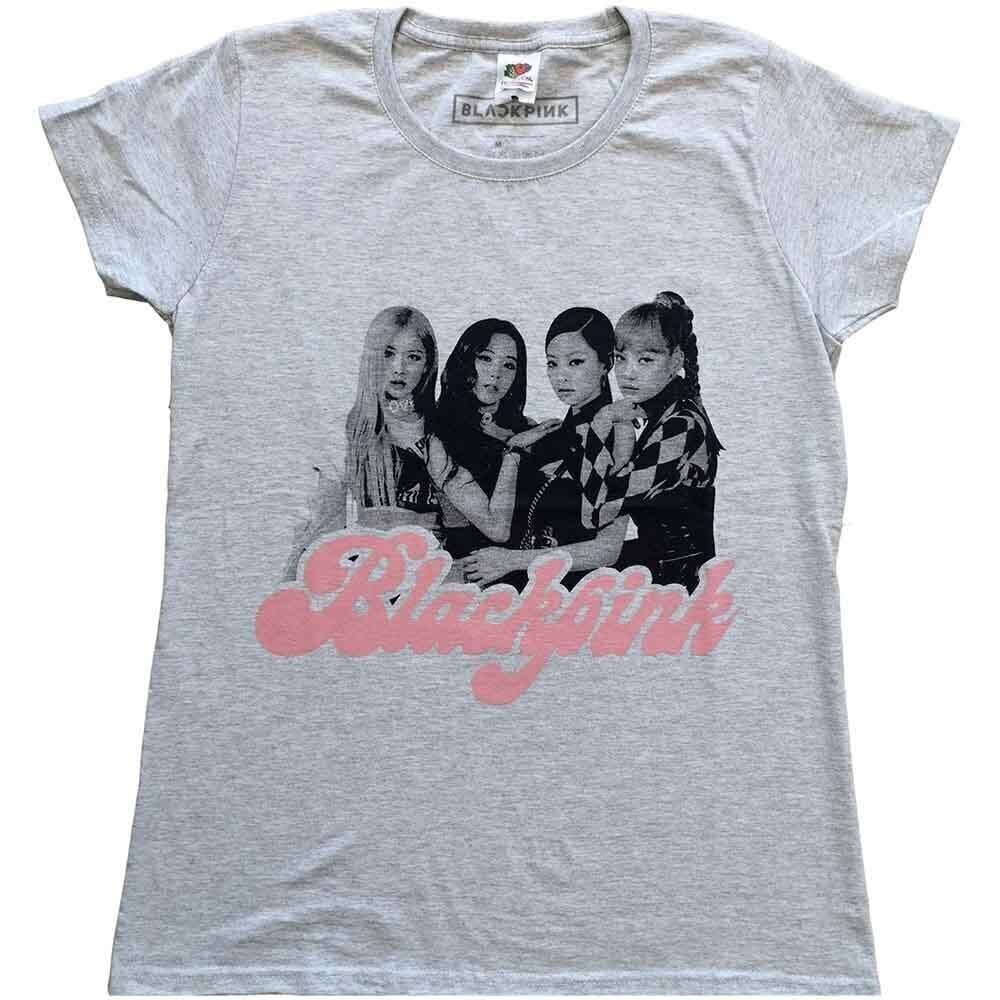 Camiseta de manga corta BLACKPINK Photo Heather Grey S De mujer Camiseta de manga corta