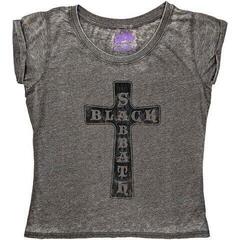 Camiseta de manga corta Black Sabbath Vintage Cross Charcoal Grey S De mujer Camiseta de manga corta