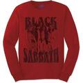 Black Sabbath Band and Logo Red M Camiseta de manga corta