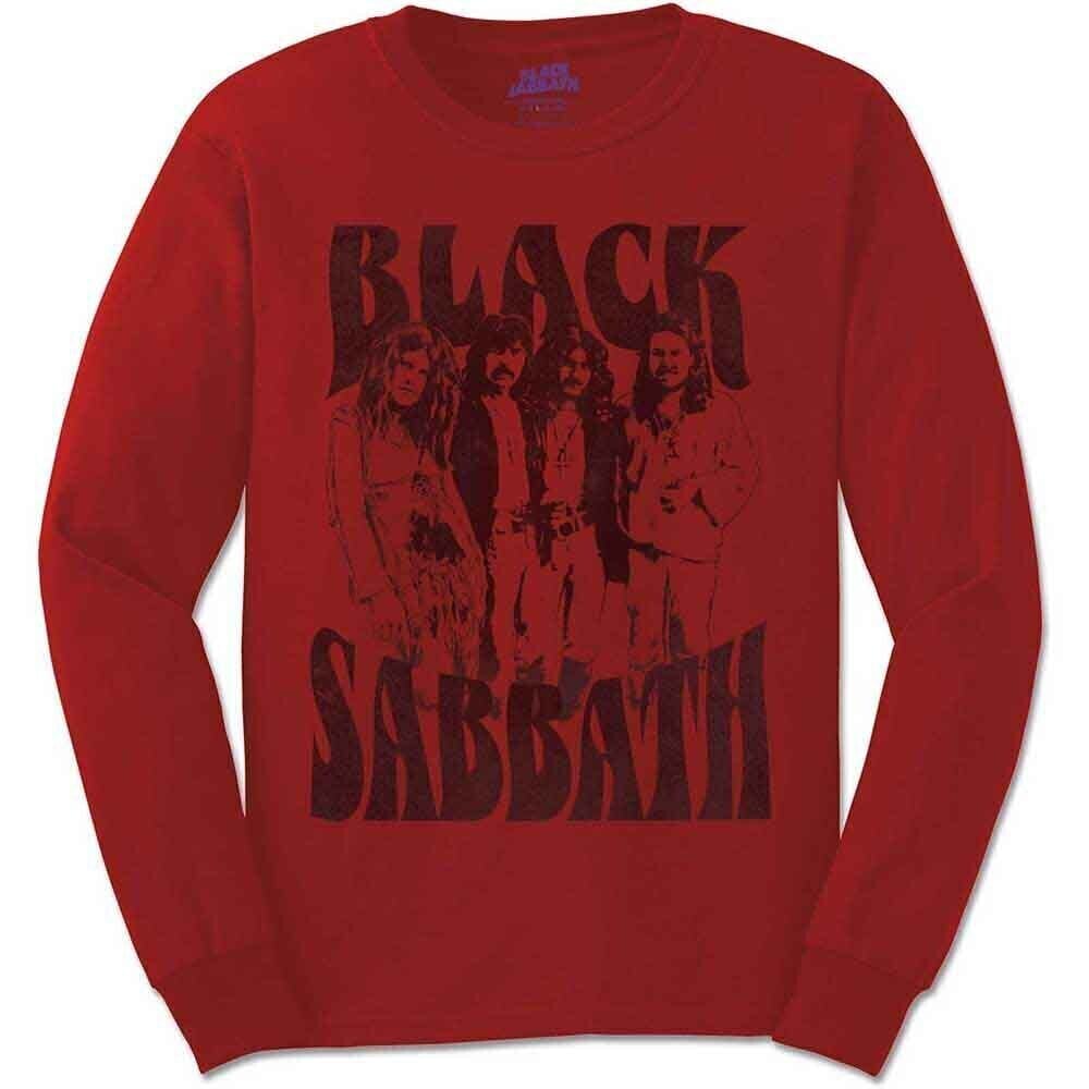 Tričko Black Sabbath Band and Logo Red L Tričko