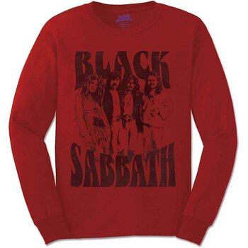 Tričko Black Sabbath Band and Logo Red L Tričko - 1