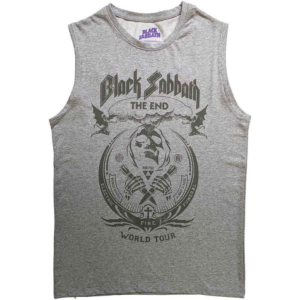 Košulja Black Sabbath The End Mushroom Cloud Tank Grey M Košulja