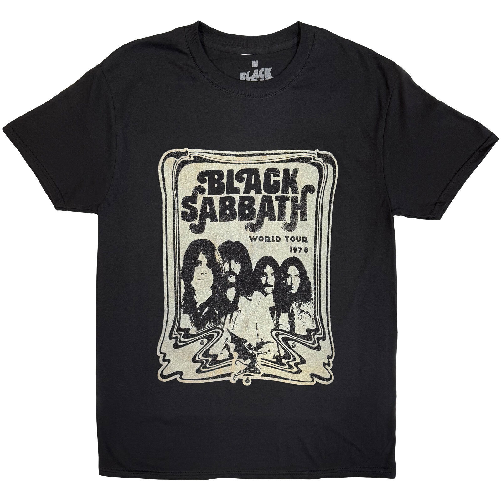 Marškinėliai Black Sabbath World Tour 1978 Black 2XL Marškinėliai