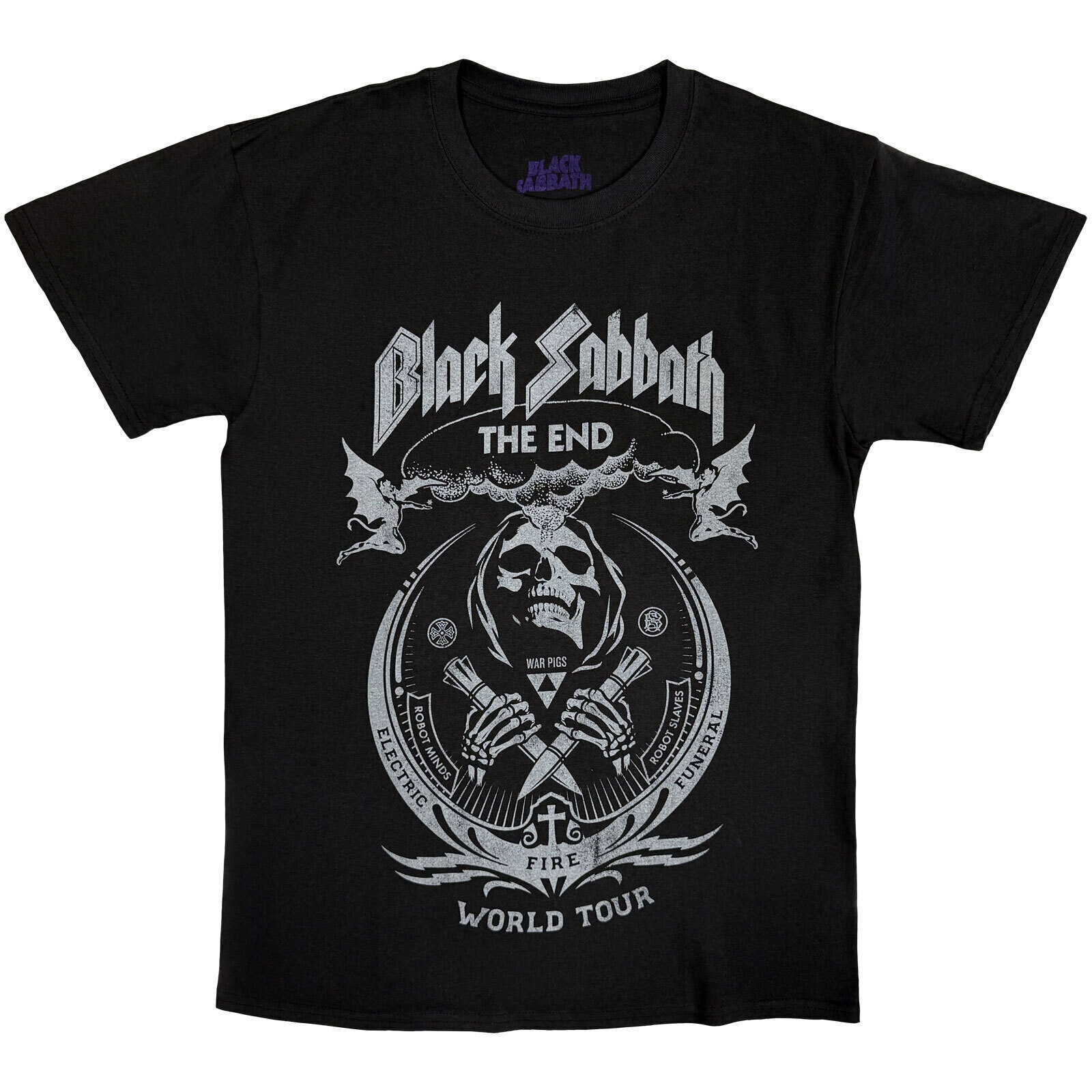 Skjorte Black Sabbath The End Mushroom Cloud Black 3XL Skjorte