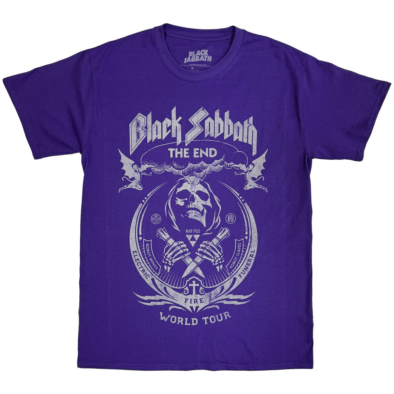 Skjorta Black Sabbath The End Mushroom Cloud Purple S Skjorta