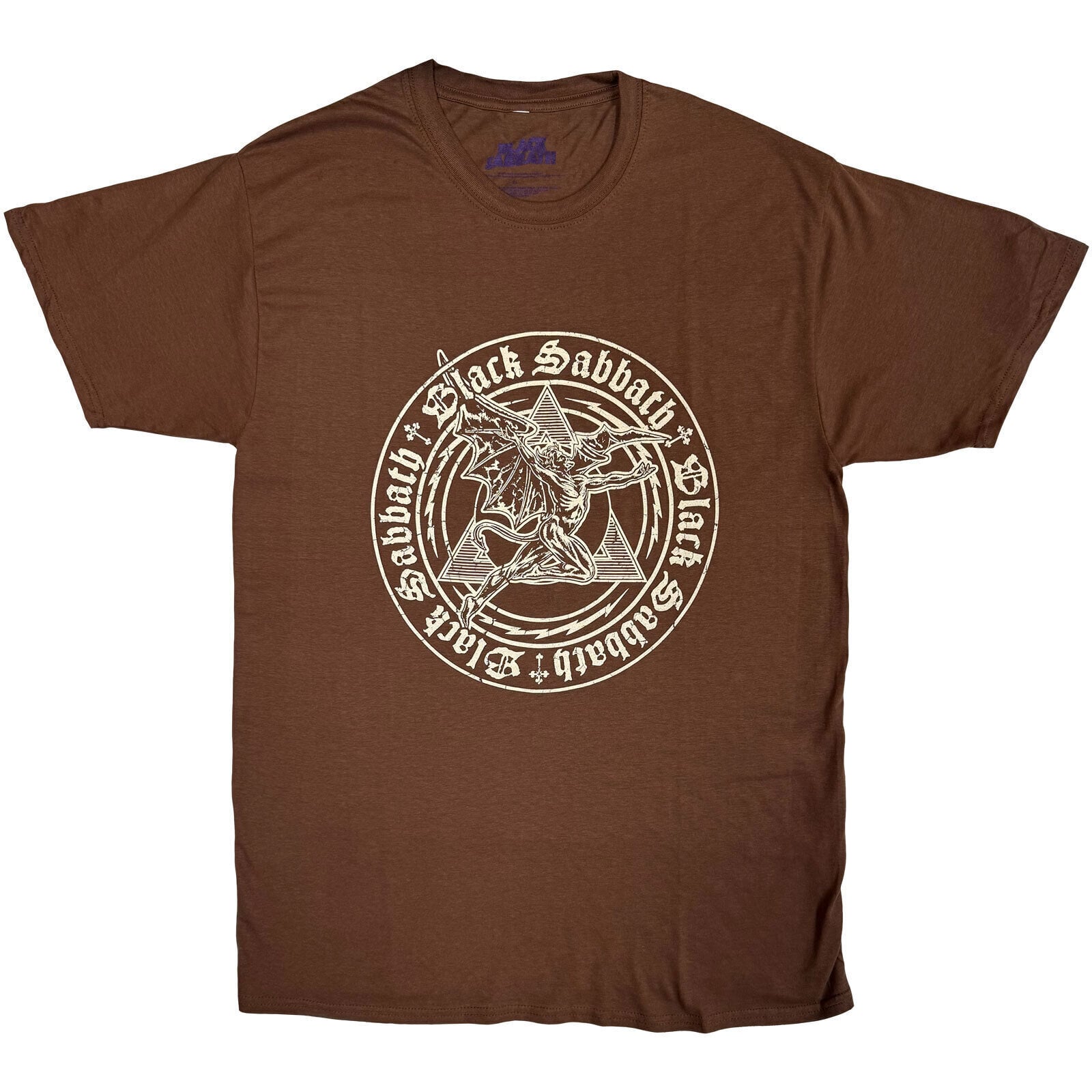 T-Shirt Black Sabbath Henry Pyramid Emblem Chocolate Brown 2XL T-Shirt