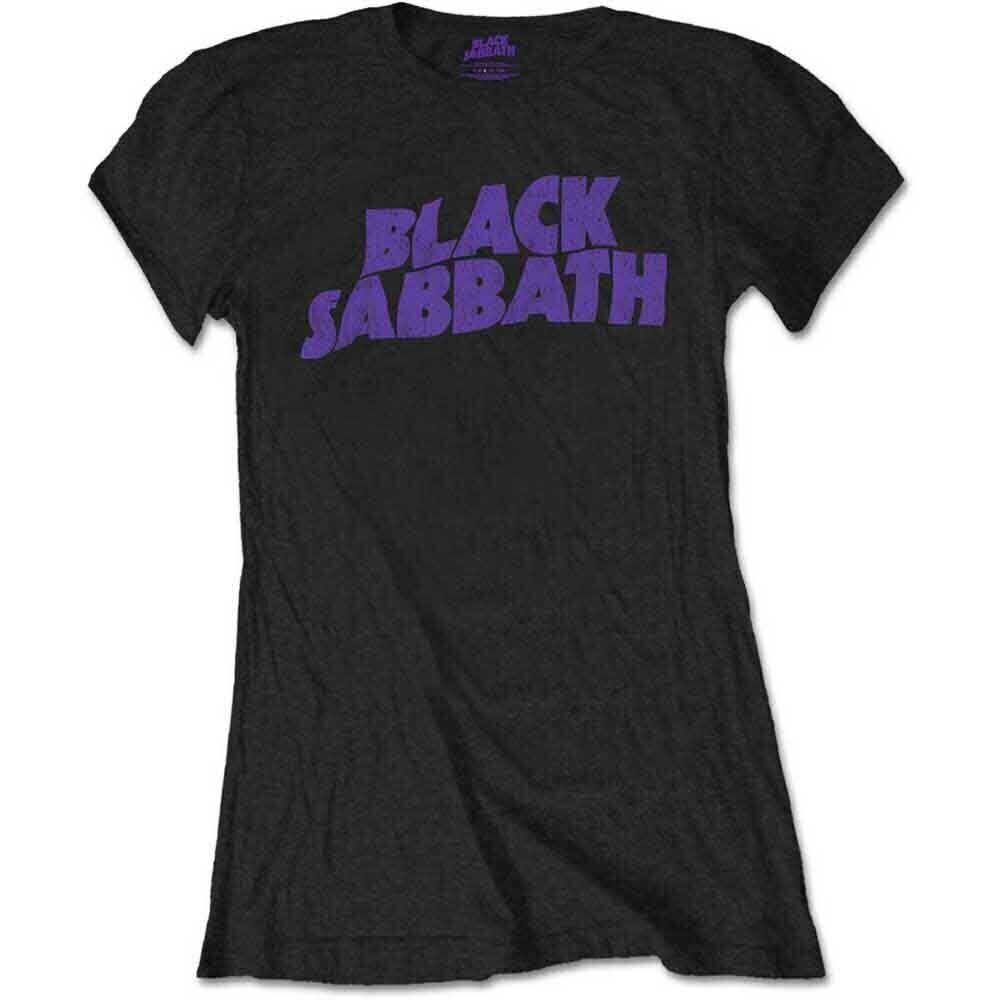 Skjorta Black Sabbath Wavy Logo Vintage Black S Dam Skjorta