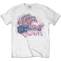 Creedence Clearwater Revival Guitar & Flag White L T-Shirt