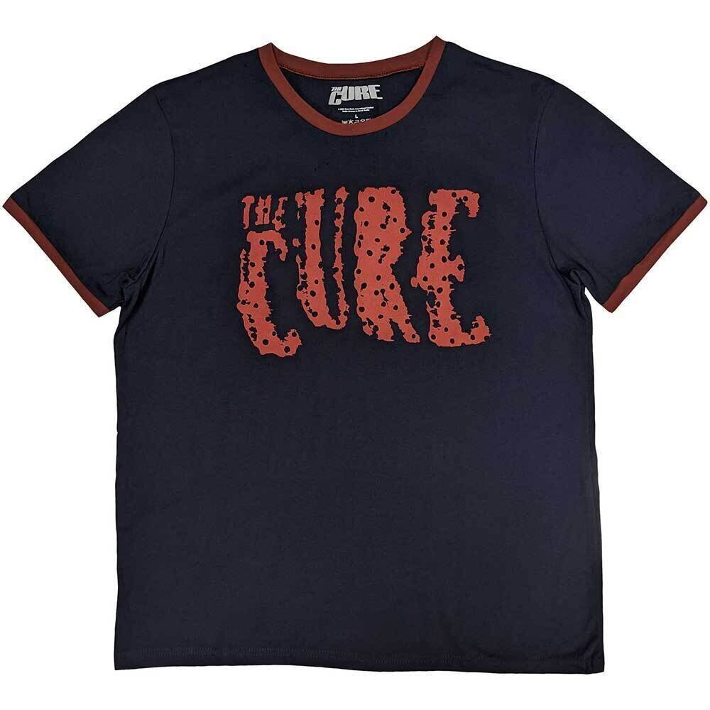 Tricou The Cure Logo Ringer Navy Blue S Tricou