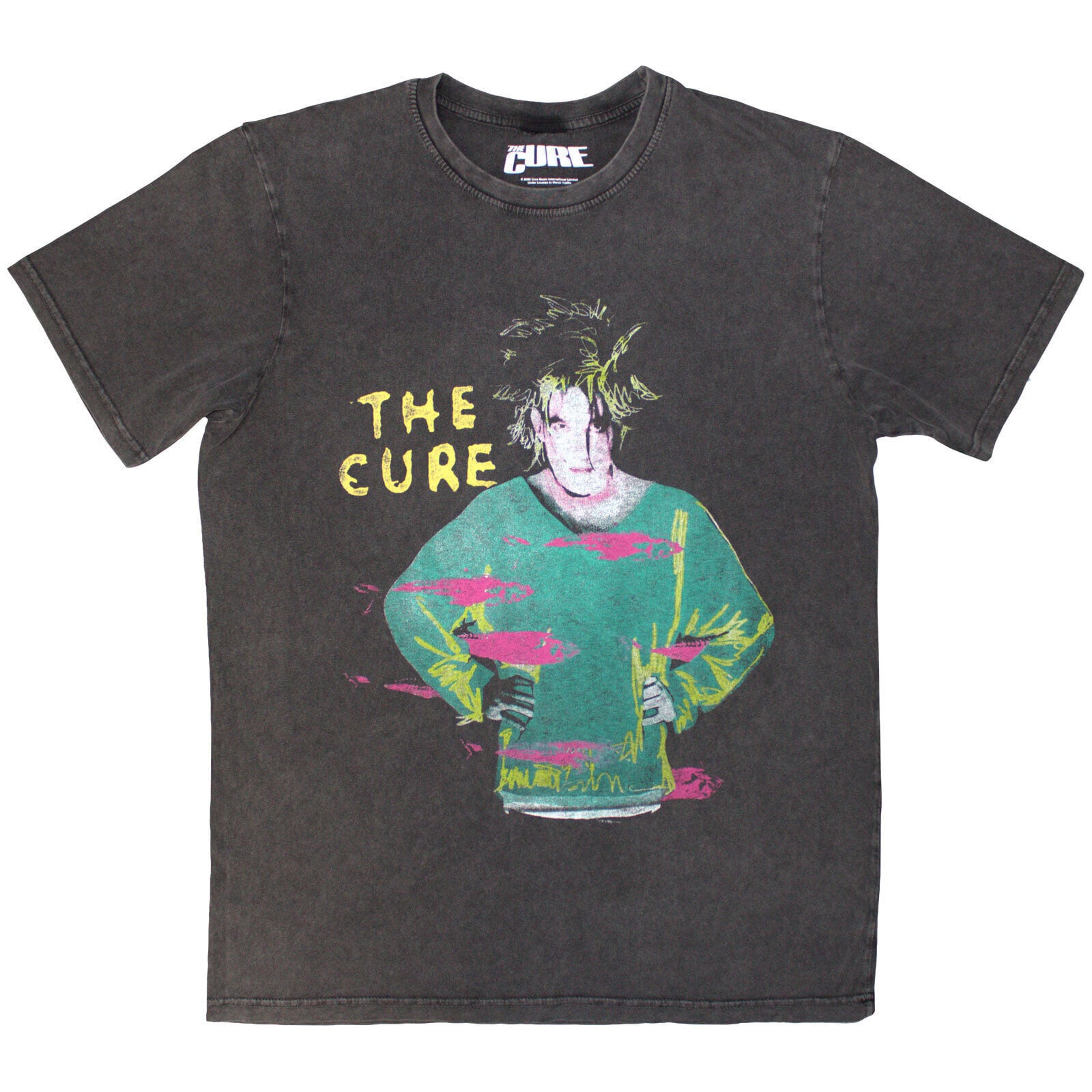 Skjorte The Cure Beach Party Tour '86 (Back Print) Charcoal Grey XL Skjorte