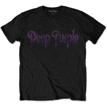 T-Shirt Deep Purple Vintage Logo Black XL T-Shirt - 1