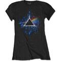 Pink Floyd Dark Side of the Moon Blue Splatter Black L Ženske Košulja