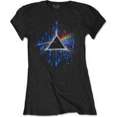 T-shirt Pink Floyd Dark Side of the Moon Blue Splatter Black XL Feminino T-shirt